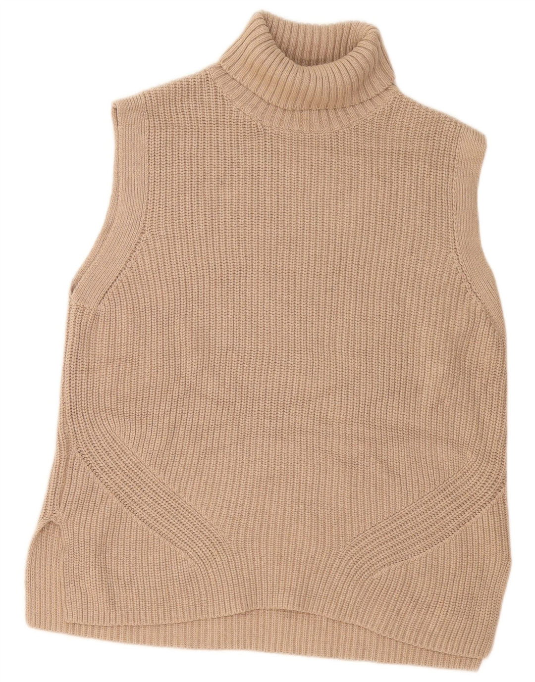 Marks & Spencer Womens Longline Vest Oversized Tank Top UK 10 Small Beige