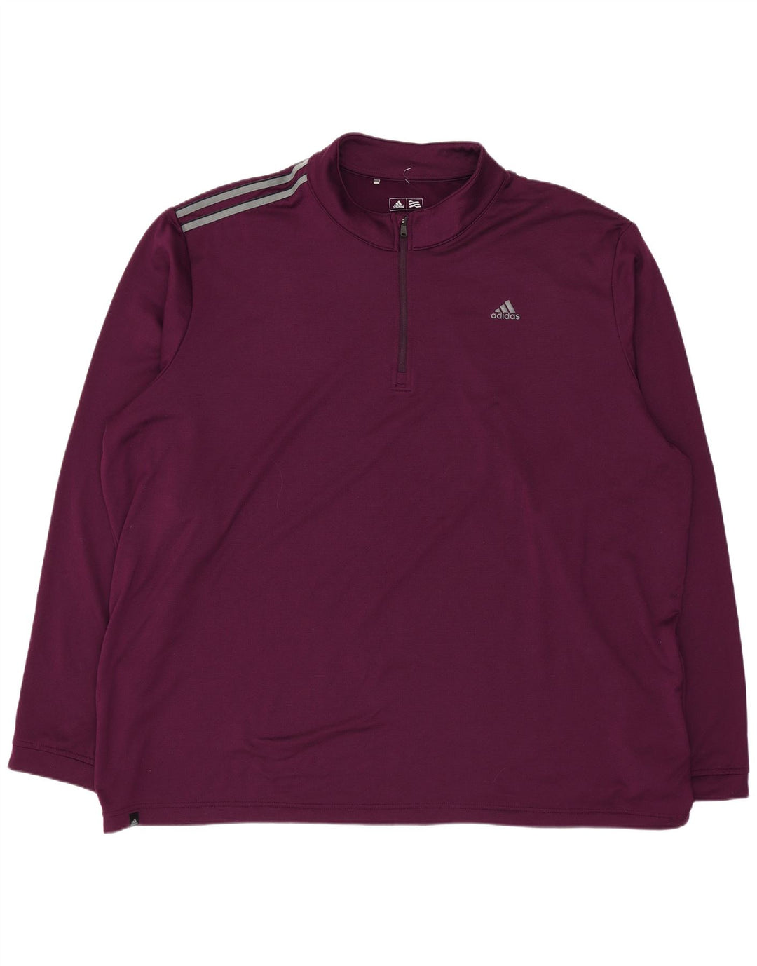 Trening pentru bărbați Adidas, cu fermoar și gât, cu pulover, 2XL, poliester violet