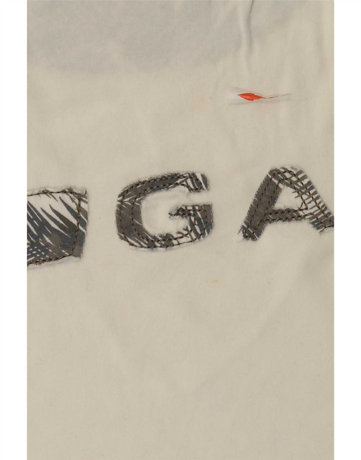 Tricou grafic pentru bărbați Gas Top mare, alb, bumbac