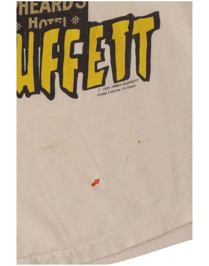 Tricou cu grafic Jimmy Buffet Vintage pentru bărbați Top mare din bumbac alb