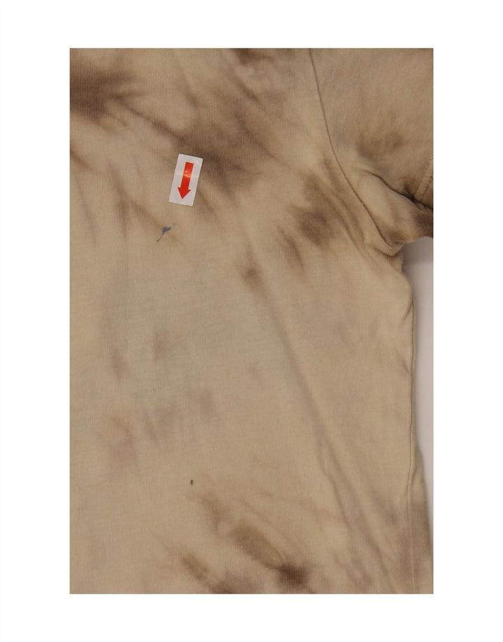 DONDUP Womens T-Shirt Top UK 12 Medium Beige Tie Dye Vintage Dondup and Second-Hand Dondup from Messina Hembry 