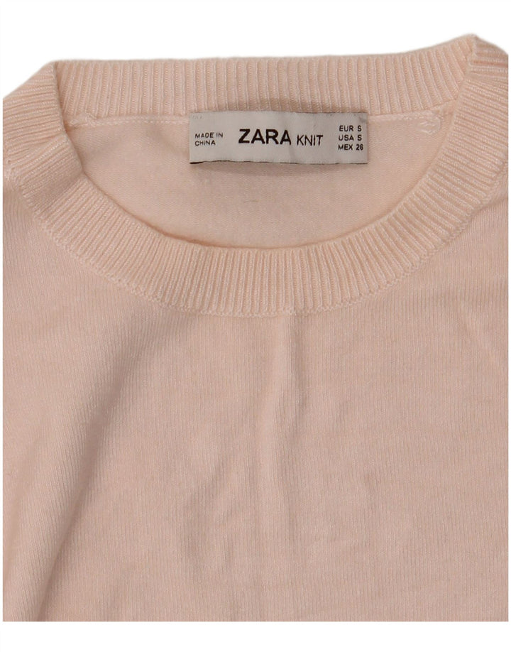 Pulover pentru damă Zara, cu gât turnut, UK 8 Mic, roz