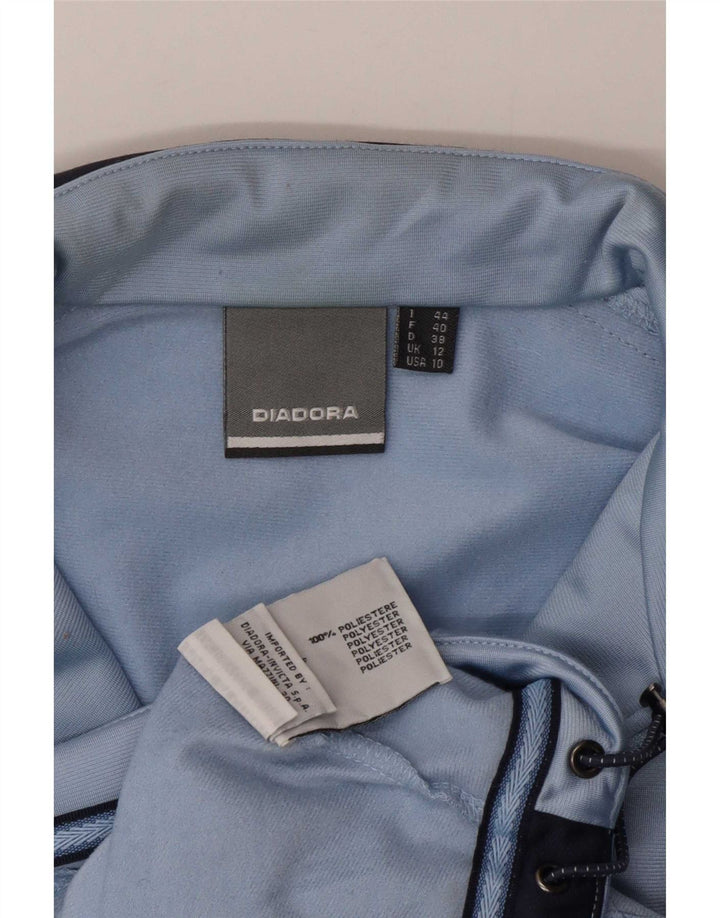 Jachetă de trening Diadora pentru femei UK 12 Medium Blue Colorblock Poliester