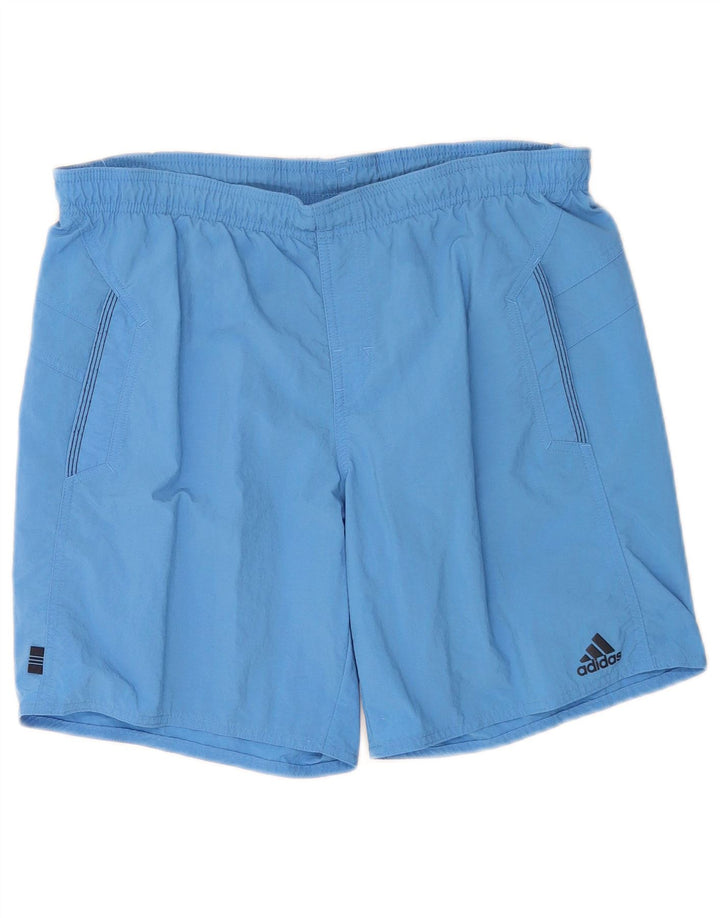 Pantaloni scurți sport adidas pentru bărbați, poliamidă albastră medie