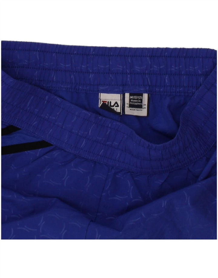 Pantaloni scurti sport FILA Fete 10-11 Ani Mediu Albastru Geometric Poliester