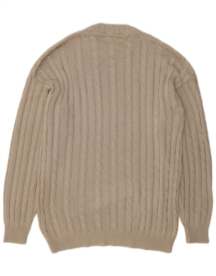 VINTAGE Mens Crew Neck Jumper Sweater XL Grey