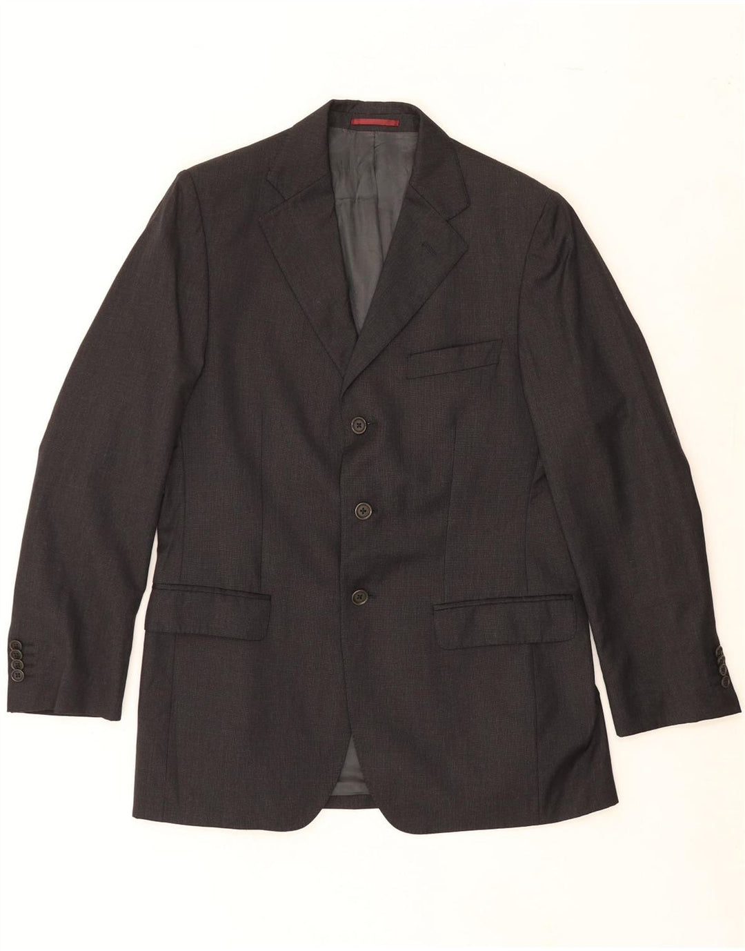 MASSIMO DUTTI Mens 3 Button Blazer Jacket UK 38 Medium Grey Wool Vintage Massimo Dutti and Second-Hand Massimo Dutti from Messina Hembry 
