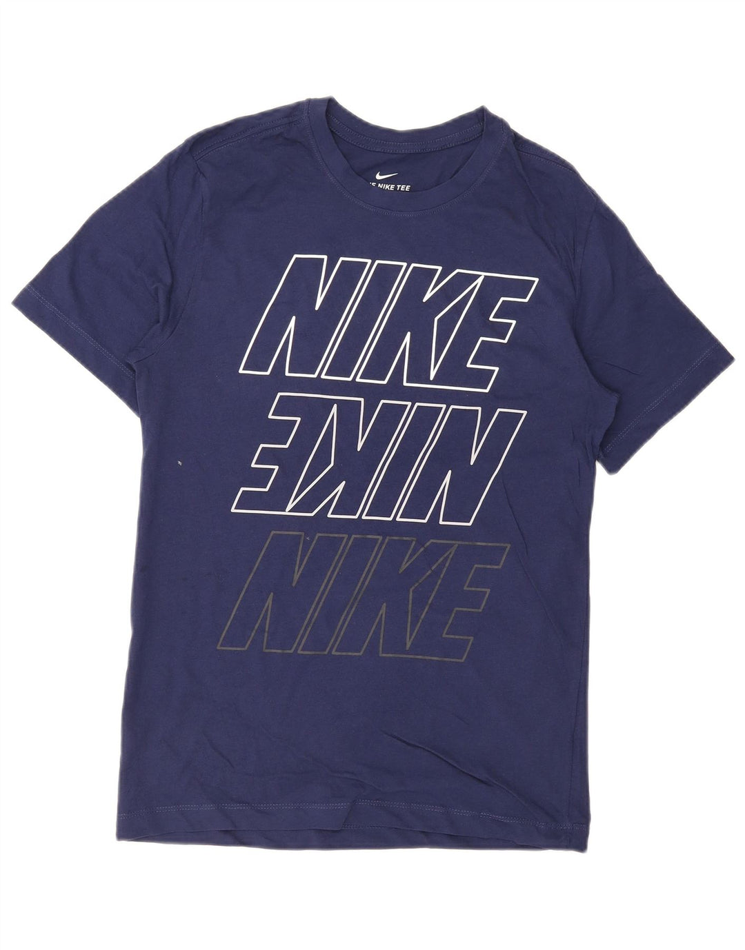 Tricou grafic pentru bărbați NIKE Top mic din bumbac bleumarin