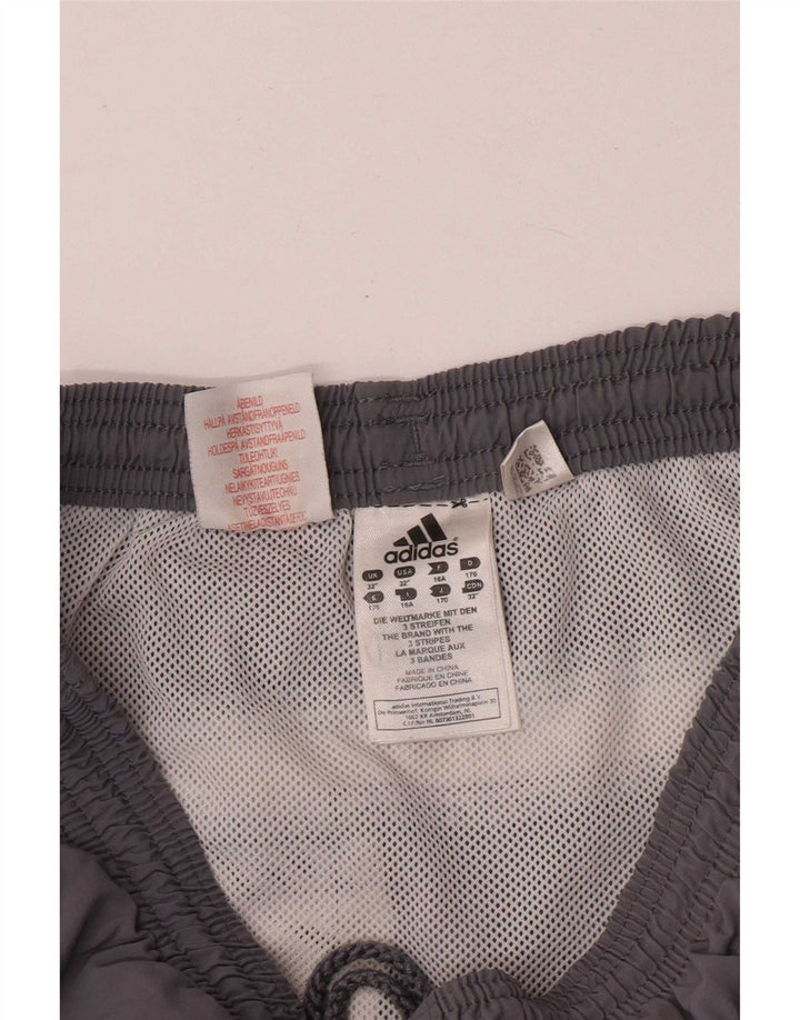 Pantaloni scurți de înot Adidas pentru băieți 15-16 ani, gri, poliester color bloc
