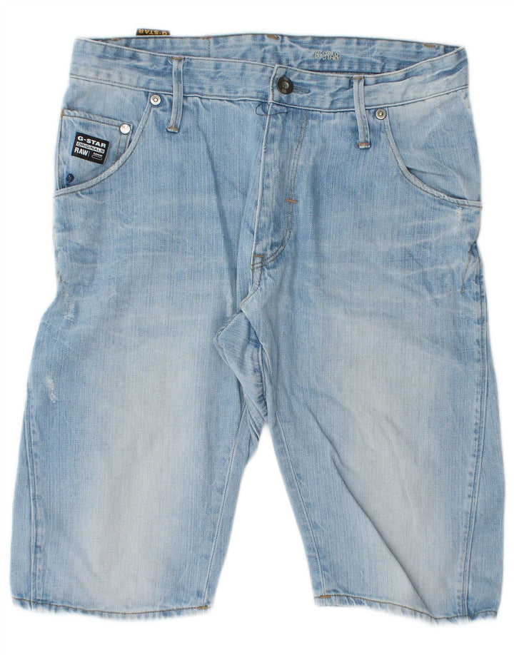 G-Star Pantaloni scurți din denim pentru bărbați W31, bumbac albastru mediu