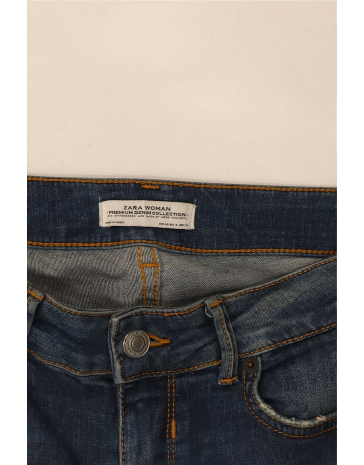 Blugi skinny distressed pentru femei Zara EU 40 Medium W30 L27 Albastru