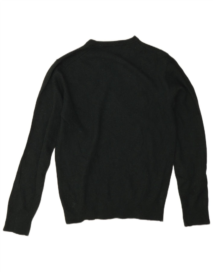 Pulover cu decolteu în V Massimo Dutti pentru femei UK 14 Lână verde medie