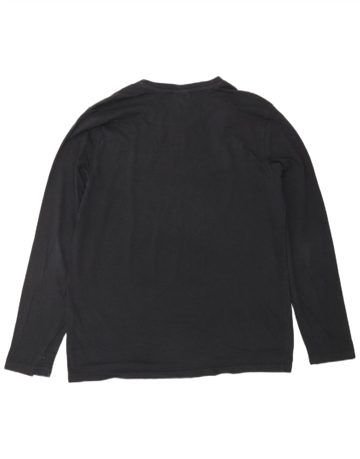 DIADORA Top pentru bărbați cu mânecă lungă mare negru