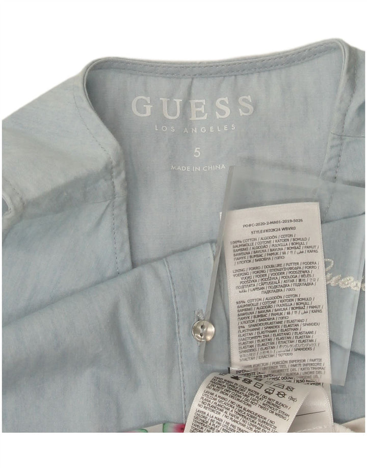 Rochie asimetrică fără mâneci Guess Girls 4-5 ani albastru