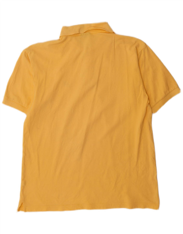 Tricou polo Asics pentru bărbați, bumbac galben mediu