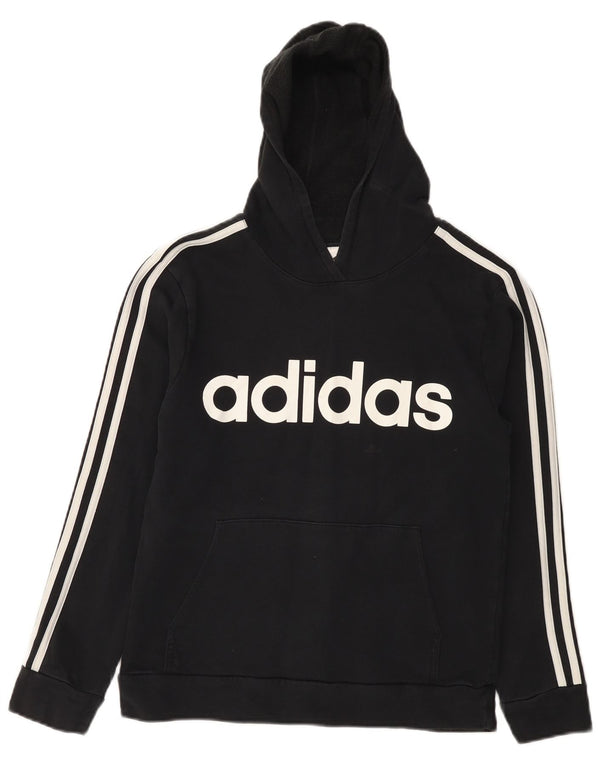 Pulover cu capota cu grafic Adidas pentru femei UK 10 mic bumbac negru