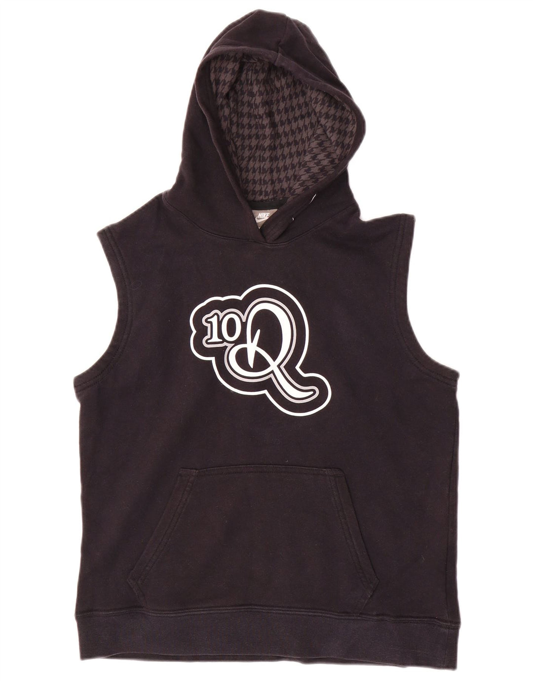 Pulover NIKE pentru băieți, fără mâneci, cu glugă, 10-11 ani, bumbac mediu negru