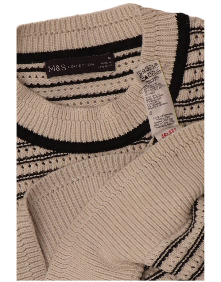 Pulover pentru femei Marks & Spencer cu decolteu triplu UK 14 Medium Off White