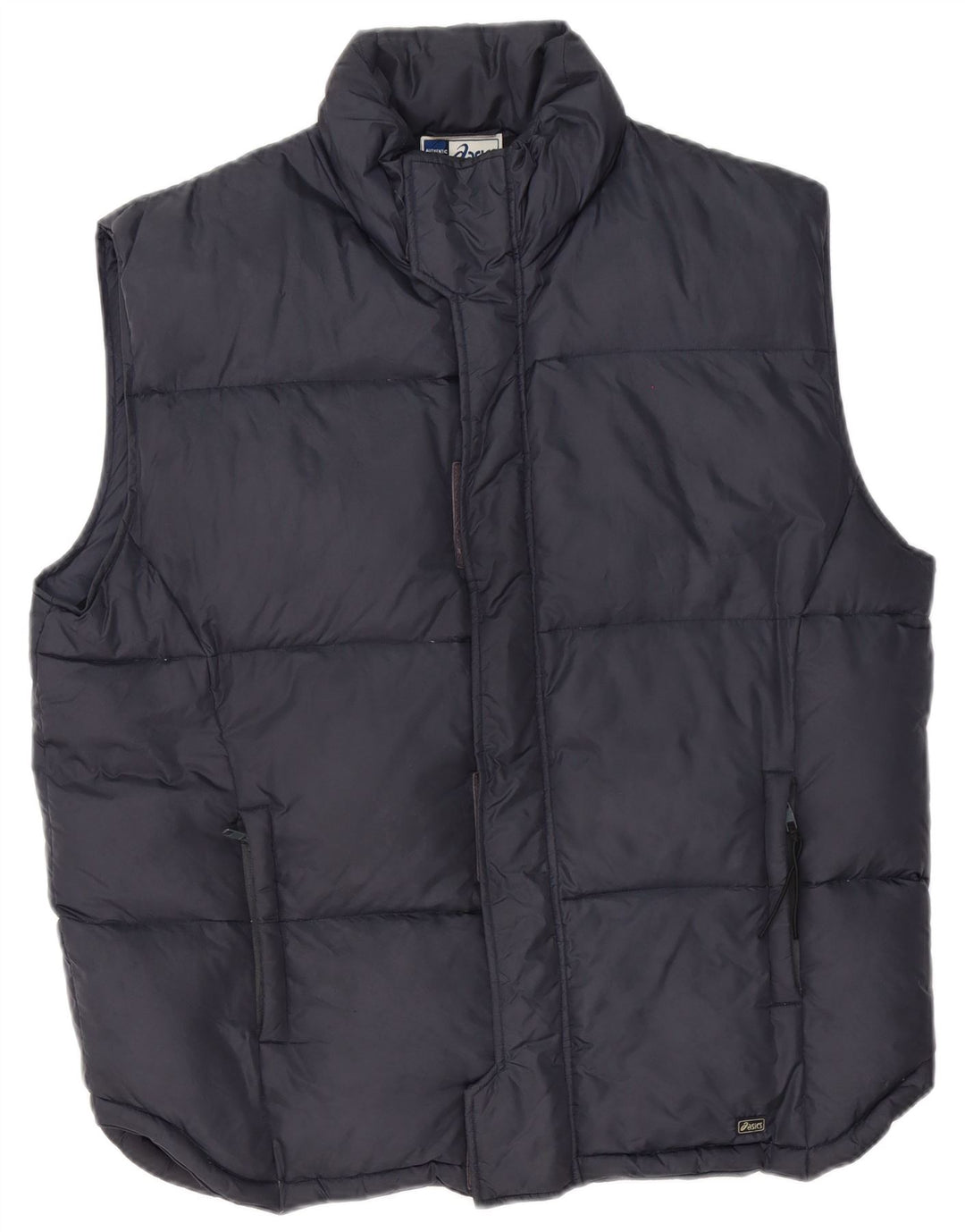 Gilet căptușit pentru bărbați Asics UK 40, mare, nailon bleumarin