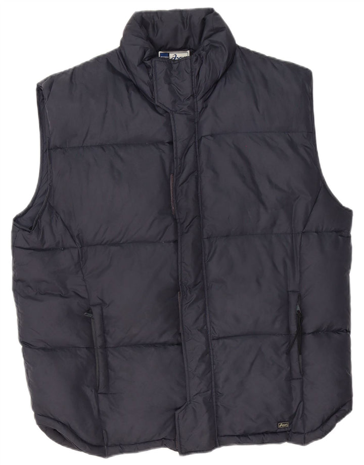 Gilet căptușit pentru bărbați Asics UK 40, mare, nailon bleumarin