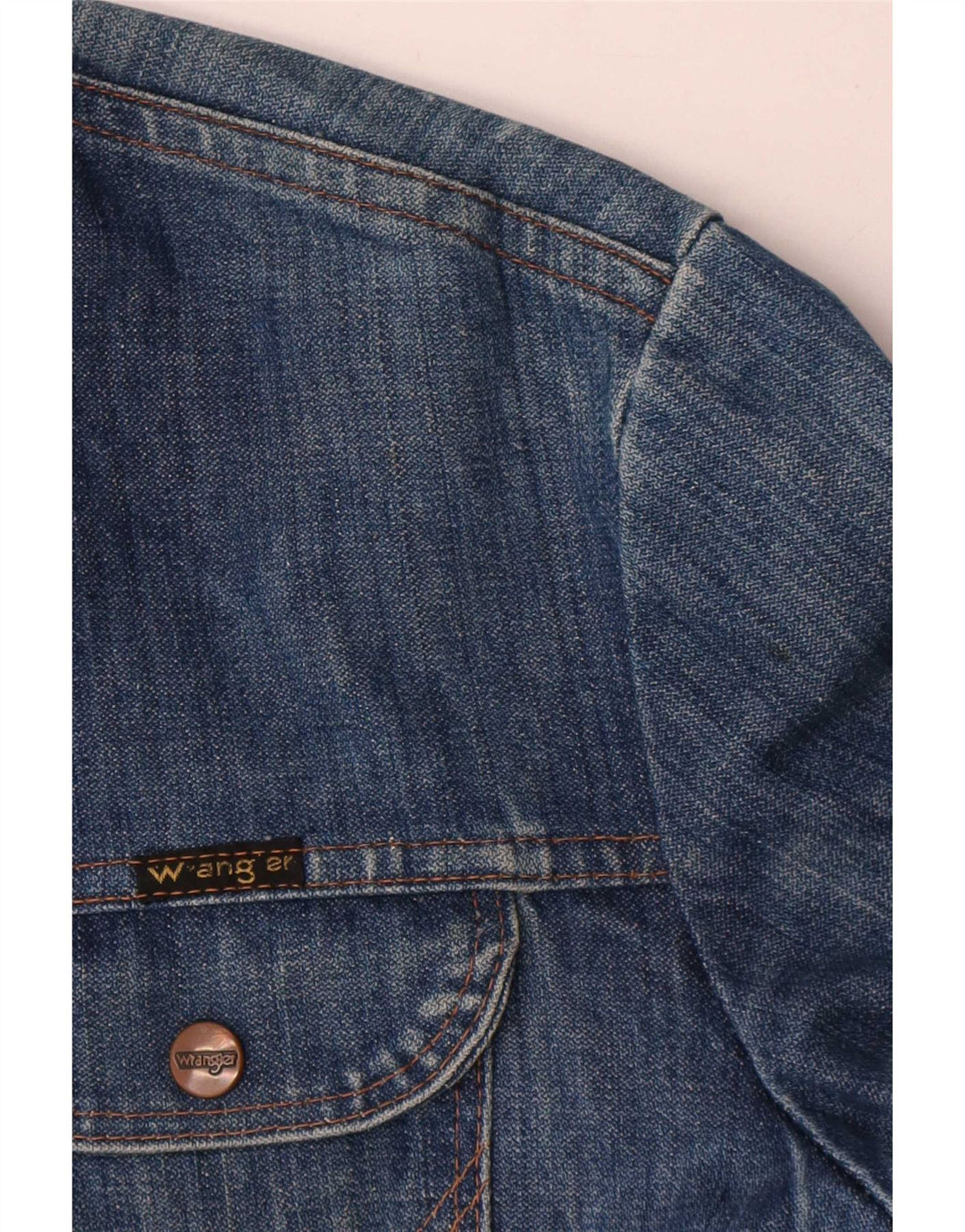 Jachetă de blugi pentru bărbați Wrangler UK 38, albastru mediu