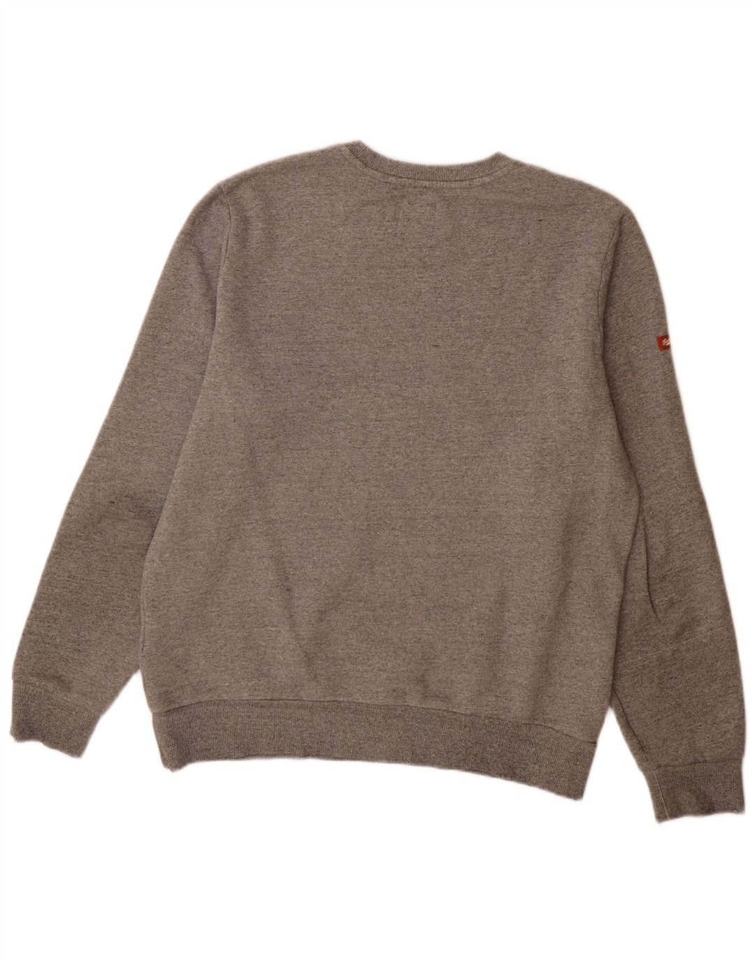 Hanorac grafic Superdry pentru bărbați Pulover mare, gri, bumbac cu pete