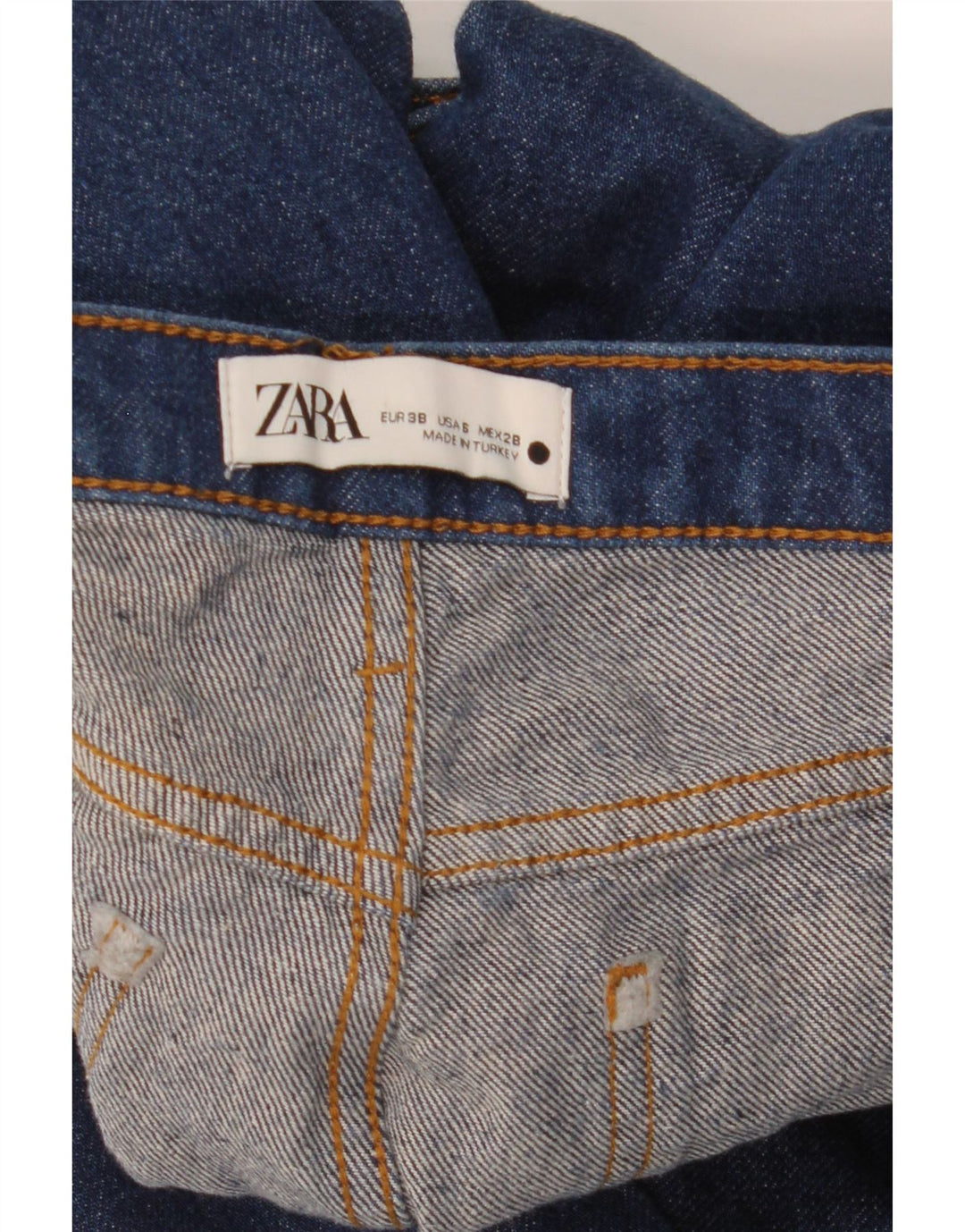 Blugi ZARA dama Bootcut EU 38 Mici W28 L34 Albastru