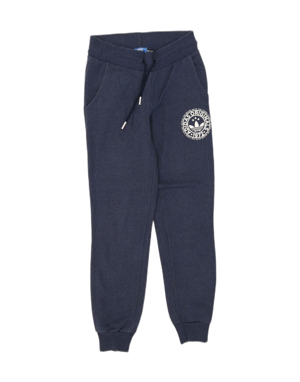 Pantaloni de trening cu grafic pentru femei Adidas Pantaloni de jogging UK 8 Small Bleumarin