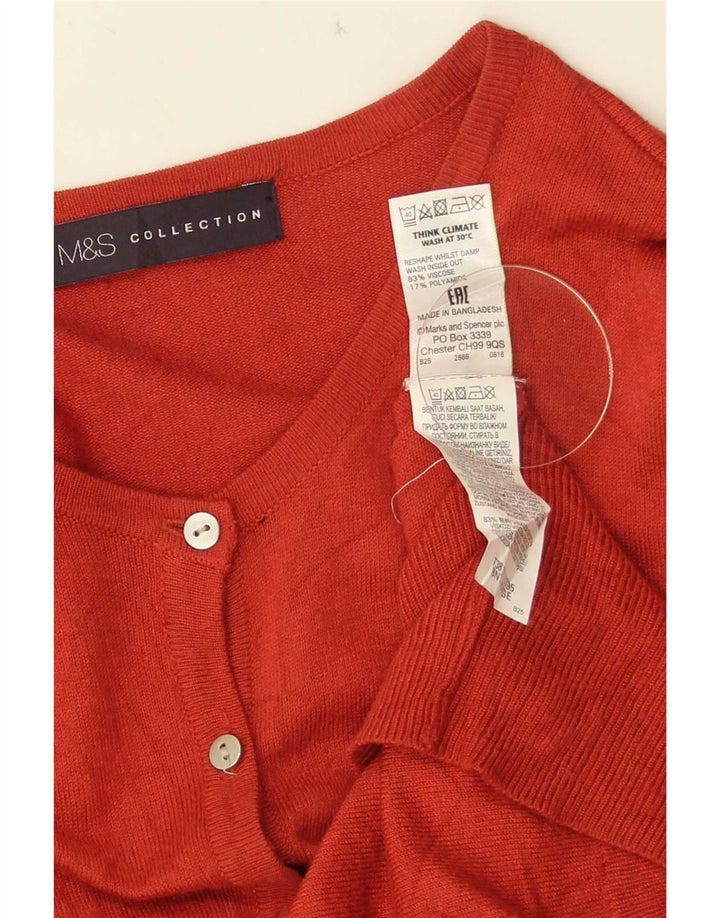 Pulover cardigan pentru femei Marks & Spencer UK 14 Medium Orange Viscose