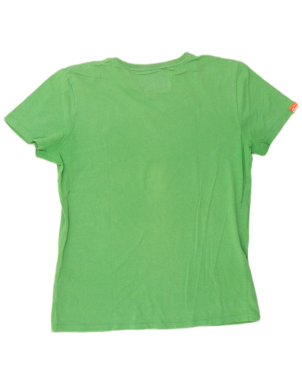 Tricou Superdry pentru bărbați Top mare din bumbac verde