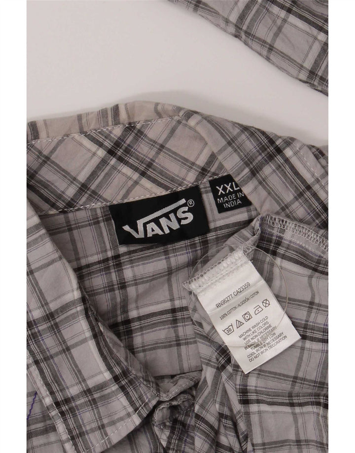 Cămașă Vans pentru bărbați 2XL, bumbac cu carouri gri