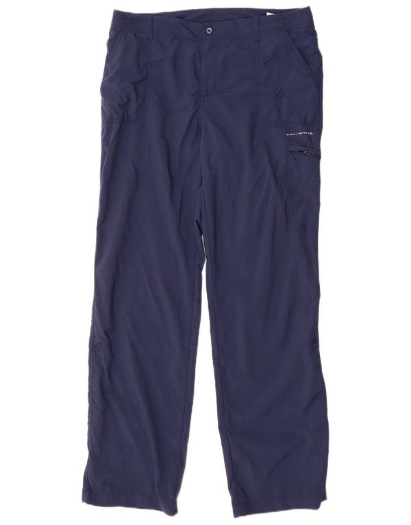 COLUMBIA Pantaloni cargo Omni-Shade pentru femei US 12 Large W34 L32 Bleumarin