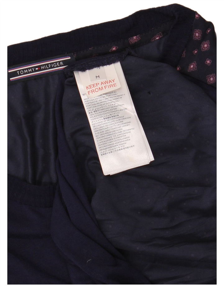 Top pentru femei Tommy Hilfiger cu mânecă lungă UK 12 Medium Bleumarin Geometric