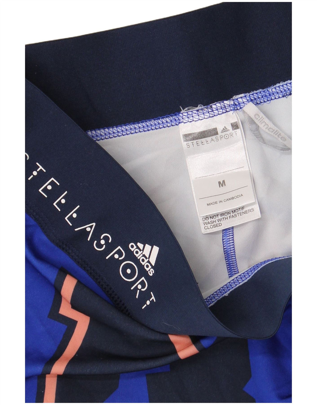 Leggings ADIDAS Climalite Graphic pentru femei UK 14 Poliester albastru mediu