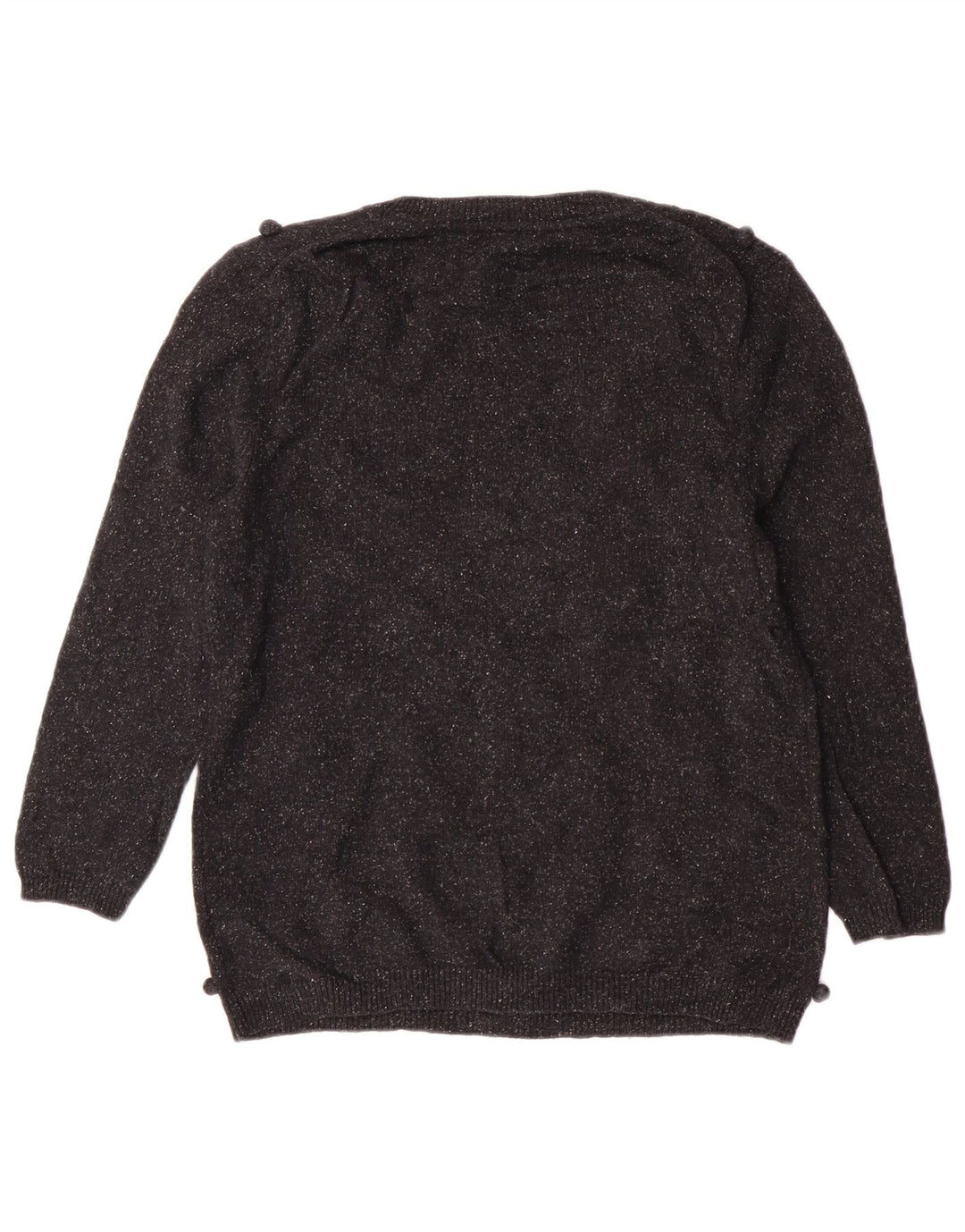 Pulover Hobbs pentru femei cu gâtul cu barca UK 14 Medium Black Wool Classic