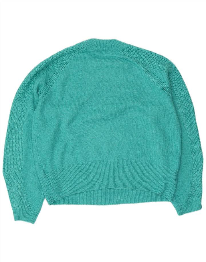 Pulover pentru femei Marks & Spencer cu decolteu triplu UK 14 Medium Blue Acrylic