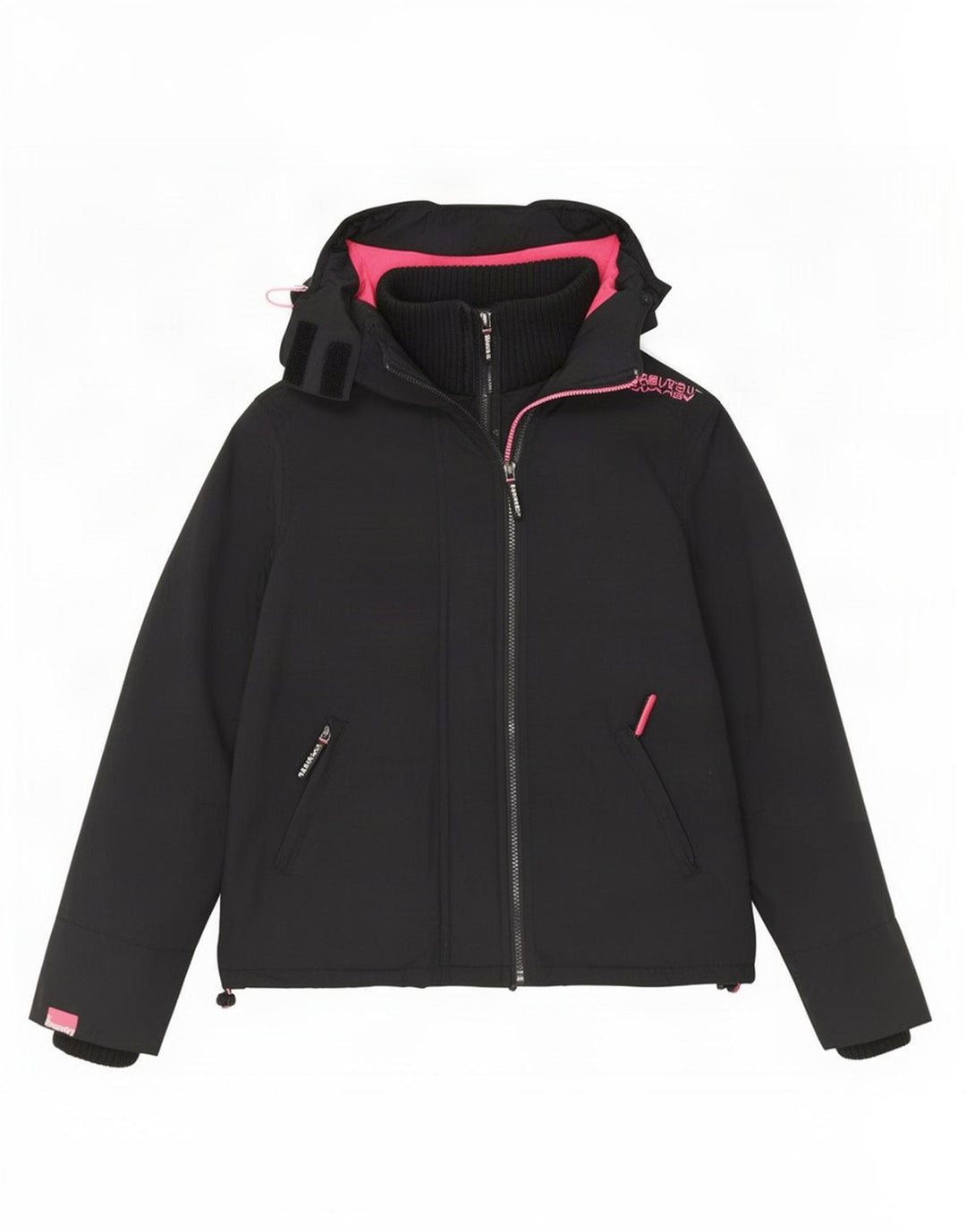 Jachetă Windbreaker cu glugă Superdry pentru femei UK 14 Medium Black