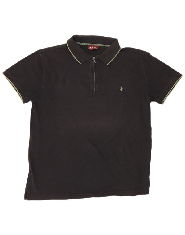 Tricou polo Marlboro Classics pentru bărbați 3XL, bumbac negru
