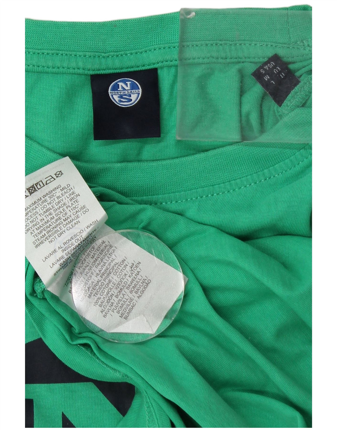 Tricou grafic North Sails pentru bărbați Top din bumbac verde mediu