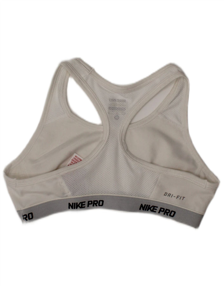 Sutien sport pentru femei Nike Dri Fit Graphic Top Mediu Alb Poliester Sport
