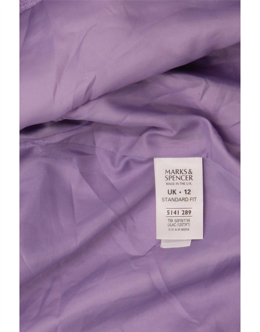 Marks & Spencer jachetă standard pentru femei cu 1 nasture, UK 12, violet mediu