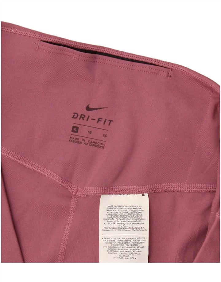 Leggings Nike Dri Fit pentru femei UK 18 XL roz poliester
