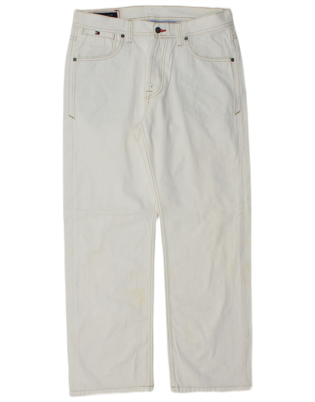 TOMMY HILFIGER Blugi drepti pentru bărbați W34 L29 Bumbac albastru