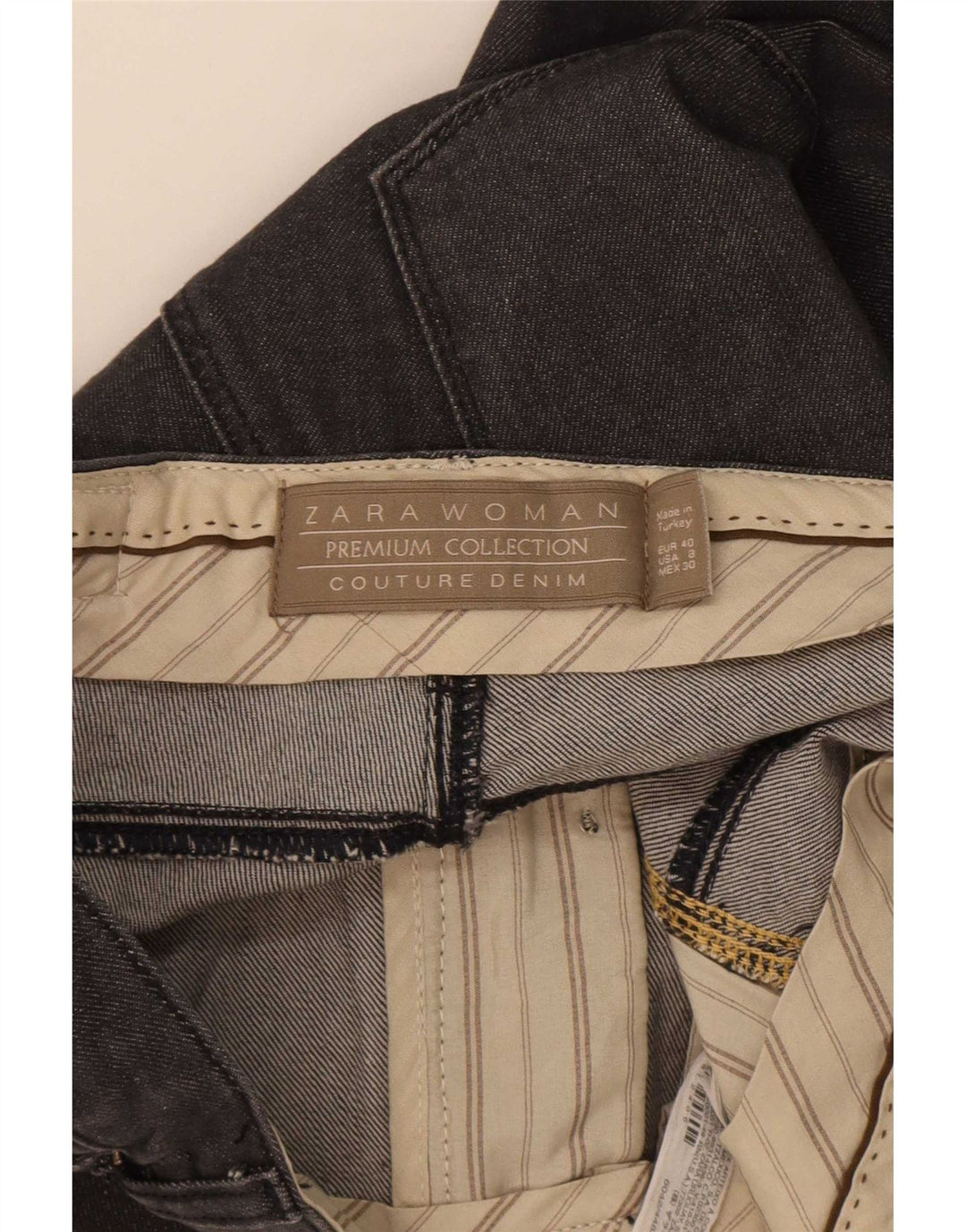 Blugi drepti pentru femei Zara EU 40 Medium W30 L30 Bumbac negru