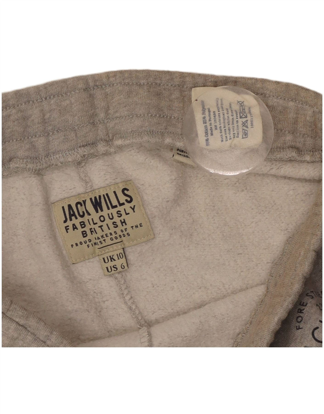 Pantaloni scurti sport pentru femei JACK WILLS UK 10, bumbac gri mic