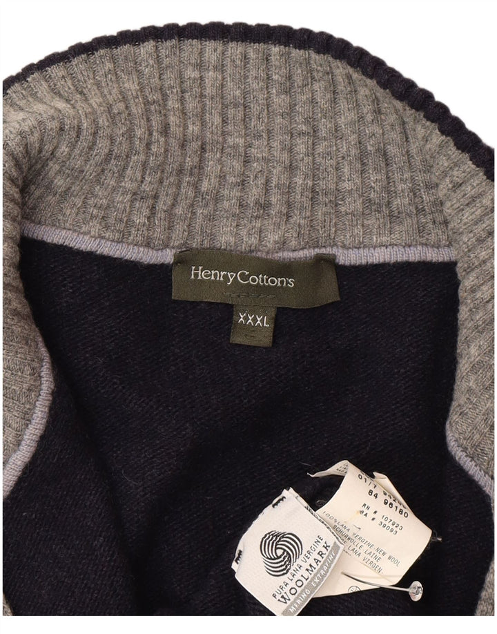 Cardigan pentru bărbați Henry Cottons, 3XL, lână bleumarin