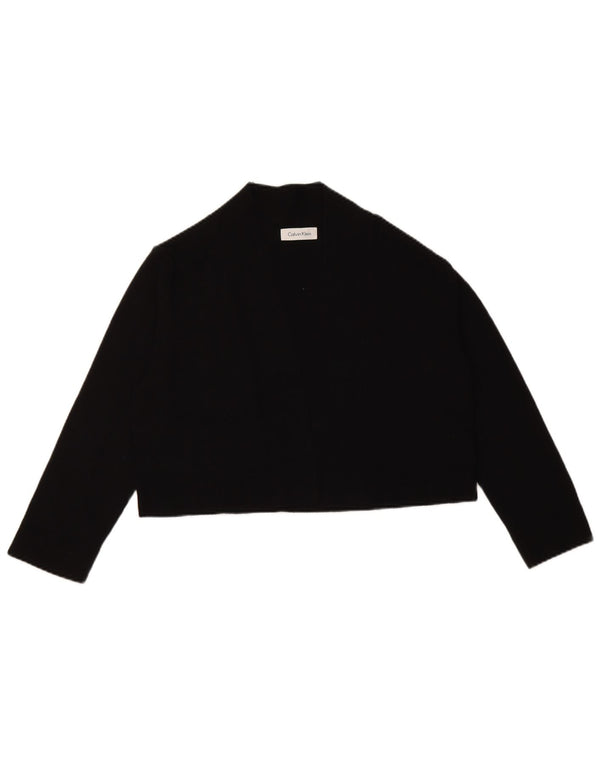 Crop Top pentru femei Calvin Klein cu mânecă lungă UK 12 Medium Black