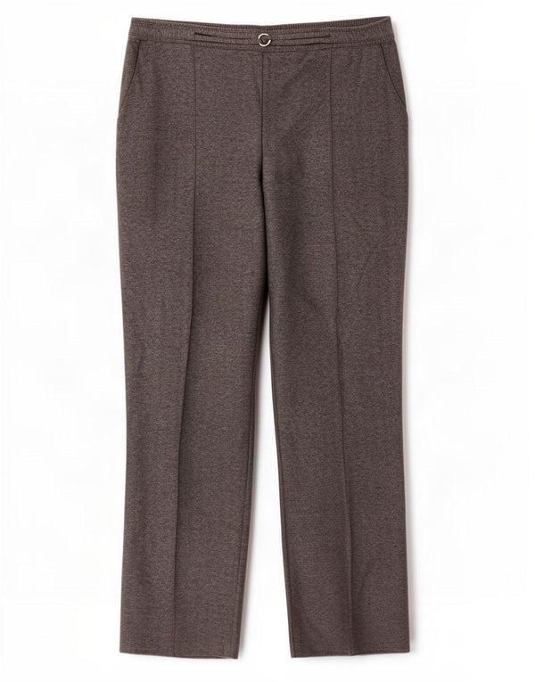 Marks & Spencer Womens Chino Trousers UK 14 Large W34 L28 Grey Flecked