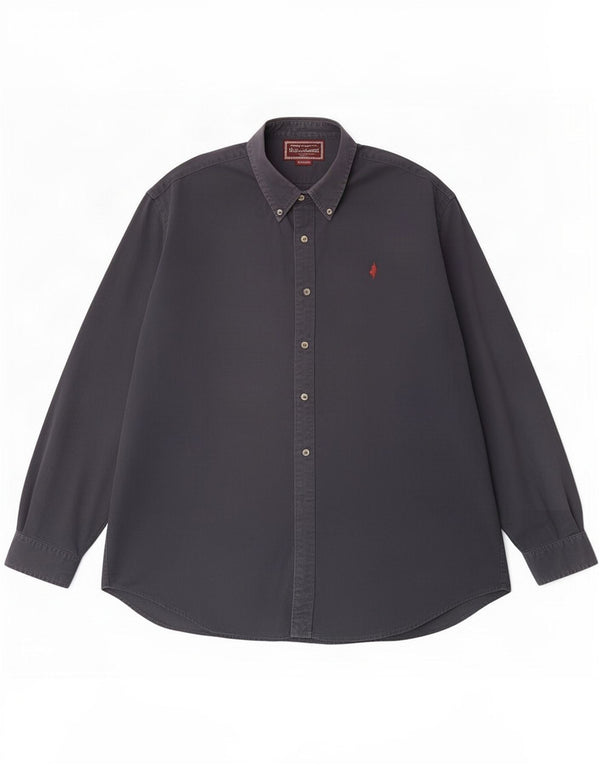 Cămașă pentru bărbați Marlboro Classics 2XL, bumbac bleumarin