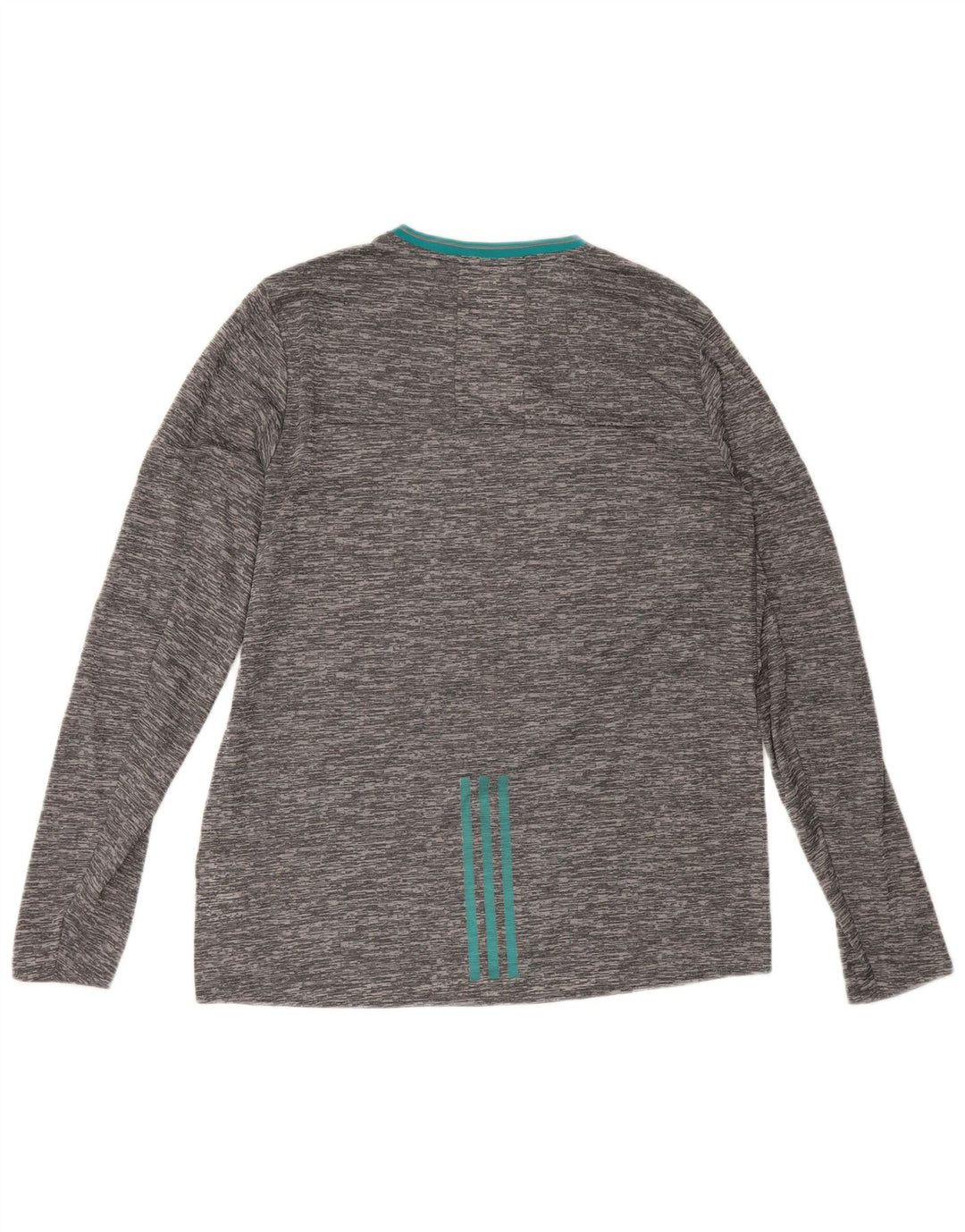 Adidas Climalite Top cu mânecă lungă pentru bărbați, poliester cu pături gri